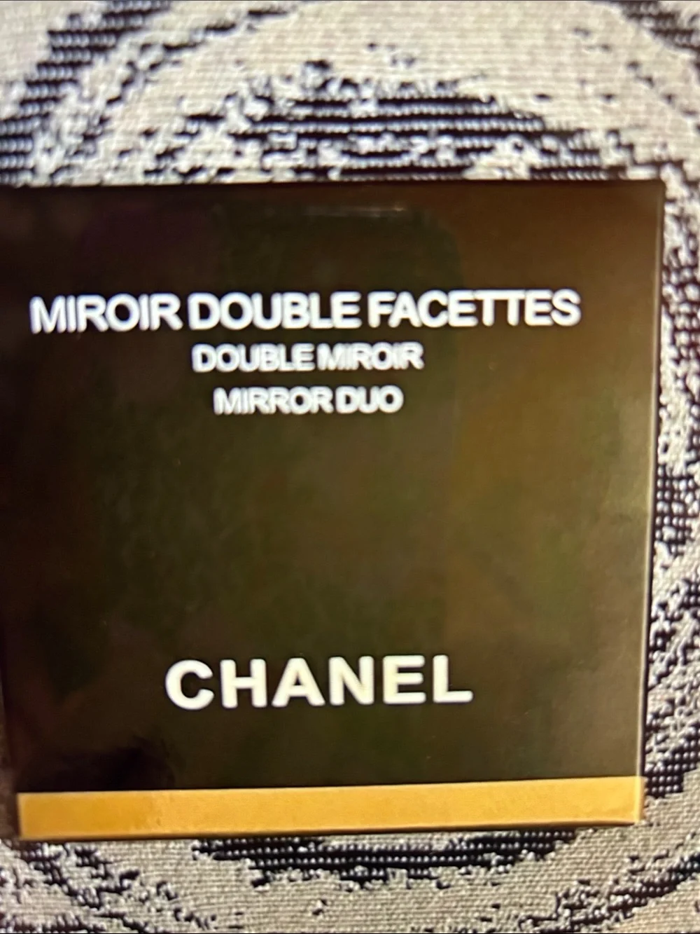 CHANEL Yellow Compact Double-Sided Mirror